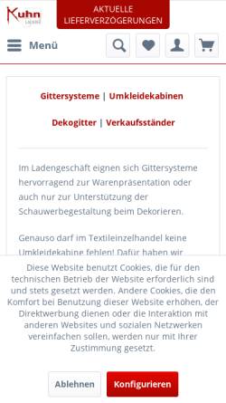 Vorschau der mobilen Webseite www.ladenbau-kuhn-design.de, Kuhn-Ladenbau