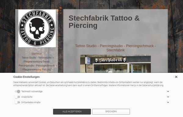 Vorschau von www.stechfabrik.de, Stechfabrik Tattoo & Piercing