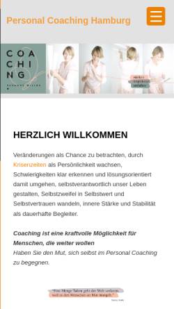 Vorschau der mobilen Webseite www.personal-coaching-hamburg.com, Personal Coaching Hamburg - Susanne Willke