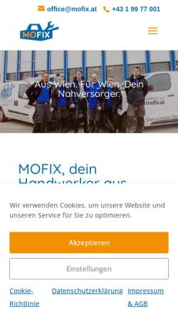 Vorschau der mobilen Webseite www.mofix.at, Mofix