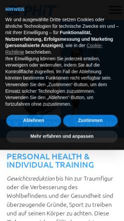 Vorschau der mobilen Webseite muenchen-personal.training, Bi PHiT GmbH