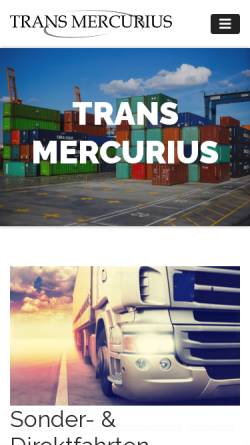 Vorschau der mobilen Webseite trans-mercurius.de, TRANS MERCURIUS - Inh. Sascha Götz