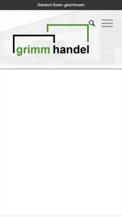Vorschau der mobilen Webseite grimm-handel.de, Grimm Handel