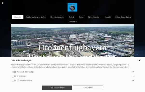 Vorschau von www.drohnen-luftaufnahmen-franken.de, Luftaufnahmen Drohnen Luftaufnahmen und Luftbilder