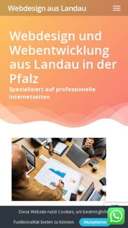 Vorschau der mobilen Webseite www.landau-webdesign.de, Webdesign Landau