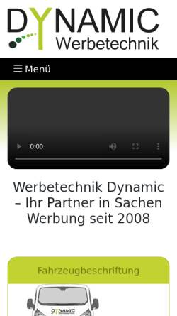 Vorschau der mobilen Webseite werbetechnik-dynamic.de, Werbetechnik-Dynamic - Hoffmann & Hoffmann GbR