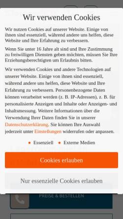 Vorschau der mobilen Webseite www.storangebox.de, StorangeBOX GmbH