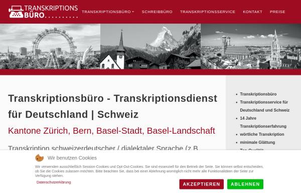 Vorschau von transkriptionsbuero.de, Transkriptionsbüro Stefanie Wößner