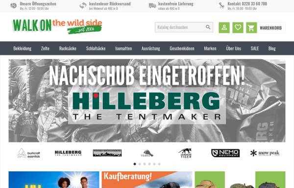 Vorschau von www.walkonthewildside.de, Walkonthewildside - Christmann + Schermer GbR