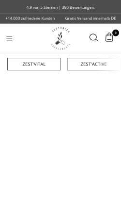 Vorschau der mobilen Webseite www.zestonics.com, zestonics GmbH