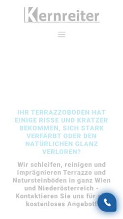 Vorschau der mobilen Webseite terrazzoschleifen.at, Kernreiter Steinaufbereitung & Spezialreinigung GmbH