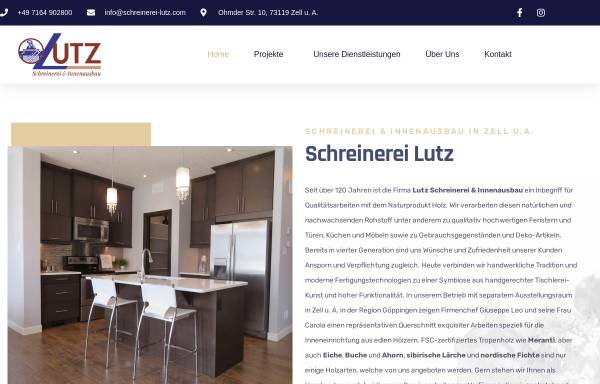 Vorschau von schreinerei-lutz.com, Schreinerei Lutz