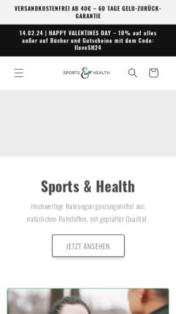 Vorschau der mobilen Webseite www.sports-health.de, Sports & Health