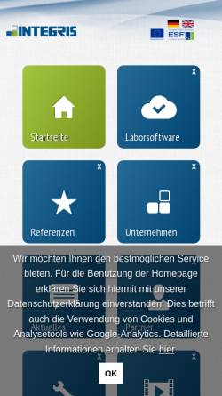 Vorschau der mobilen Webseite www.ilims.de, INTEGRIS LIMS GmbH (iLIMS)