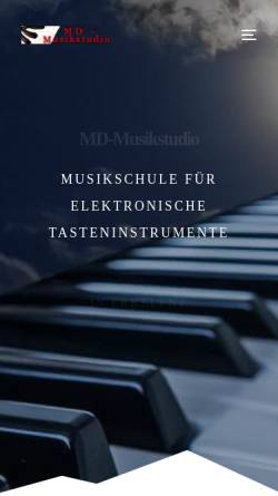 Vorschau der mobilen Webseite md-musikstudio.de, MD-Musikstudio