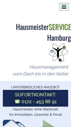 Vorschau der mobilen Webseite www.hausmeisterservicehh.de, HausmeisterSERVICE Hamburg