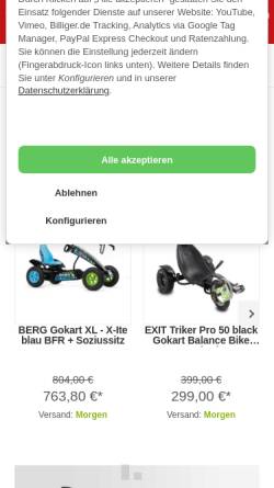 Vorschau der mobilen Webseite gokart-profi.de, Gokart Profi