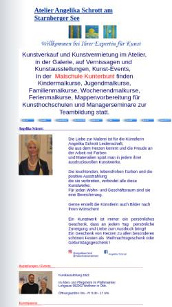 Vorschau der mobilen Webseite www.angelika-Schrott.de, Malschule Kunterbunt