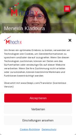 Vorschau der mobilen Webseite mhochx.com, M hoch x ®