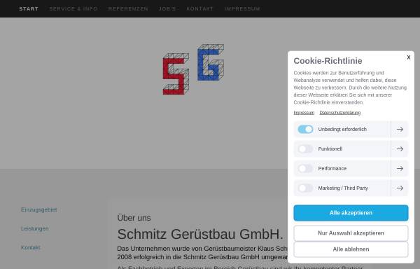 Vorschau von www.schmitz-geruestbau.de, Schmitz Gerüstbau GmbH