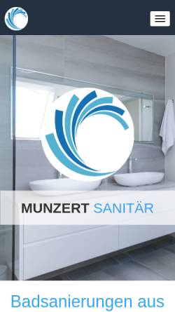 Vorschau der mobilen Webseite munzert-sanitaer.de, Munzert Sanitärinstallation UG