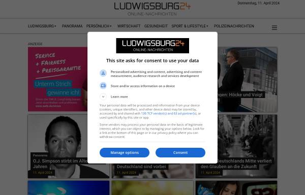 Vorschau von www.ludwigsburg24.com, AG Group24 Ludwigsburger Nachrichten Unternehmergesellschaft (haftungsbeschränkt)