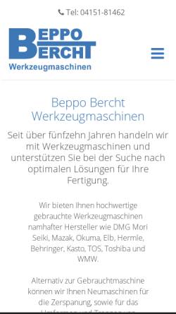 Vorschau der mobilen Webseite www.bercht-maschinen.de, Beppo Bercht Werkzeugmaschinen