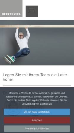 Vorschau der mobilen Webseite www.despeghel-partner.de, Despeghe und Partner Gesundheits-Consulting - Training - Coaching