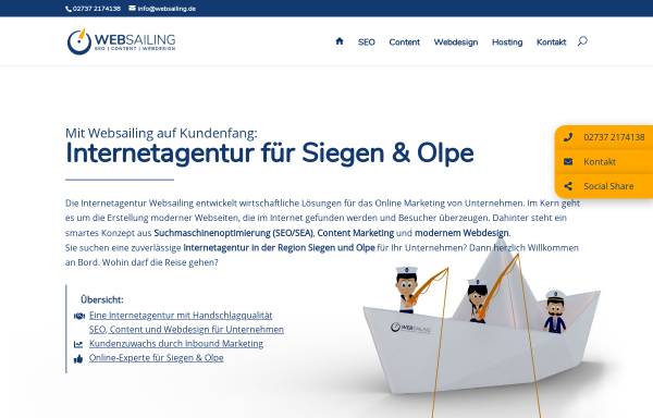 Vorschau von www.websailing.de, Websailing