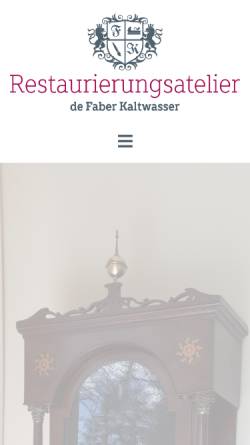 Vorschau der mobilen Webseite www.das-alte-erhalte.de, Restaurierungsatelier de Faber Kaltwasser