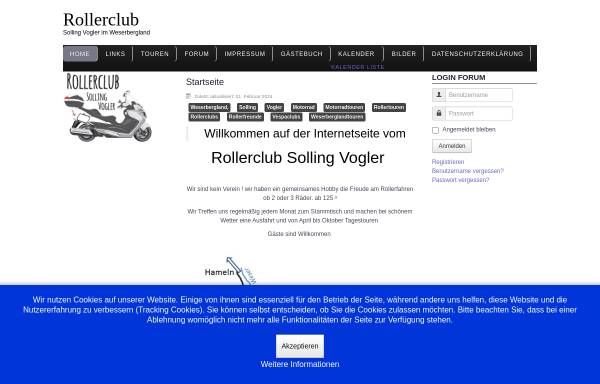 Vorschau von www.rollerclub-solling-vogler.de, Rollerfreunde Solling Vogler