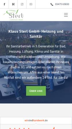 Vorschau der mobilen Webseite sterl-gmbh.de, Klaus Sterl GmbH