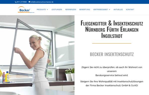 Vorschau von www.insektenschutz-becker.de, Becker Insektenschutz GmbH & Co.KG