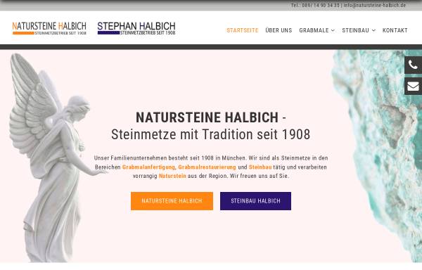 Vorschau von www.natursteine-halbich.de, Natursteine Halbich
