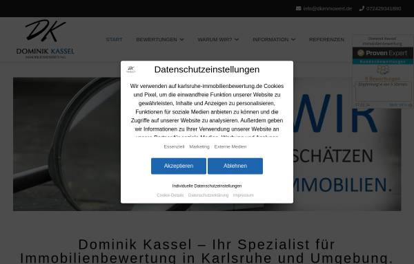 Vorschau von www.karlsruhe-immobilienbewertung.de, Dominik Kassel Immobilienbewertung