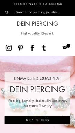 Vorschau der mobilen Webseite www.dein-piercing.de, Dein Piercing