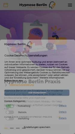 Vorschau der mobilen Webseite www.hypnose-in-berlin.de, Hypnose Berlin - Isabella Buschinger