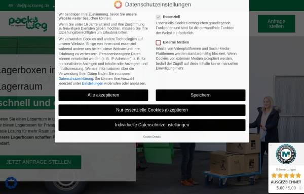 Vorschau von packsweg.de, Packsweg - Bollinger/Kohler GbR