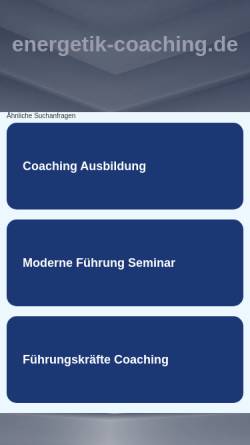 Vorschau der mobilen Webseite www.energetik-coaching.de, Energetik Coaching