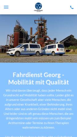 Vorschau der mobilen Webseite www.fahrdienst-georg.de, Fahrdienst Georg GmbH