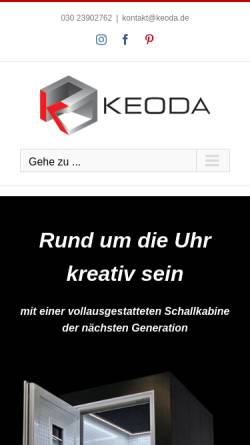 Vorschau der mobilen Webseite www.keoda.de, KEODA Deutschland