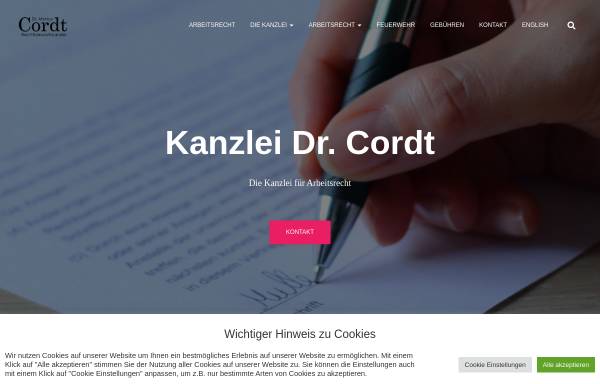 Vorschau von kanzlei-cordt.de, Kanzlei Dr. Cordt - Rechtsanwälte