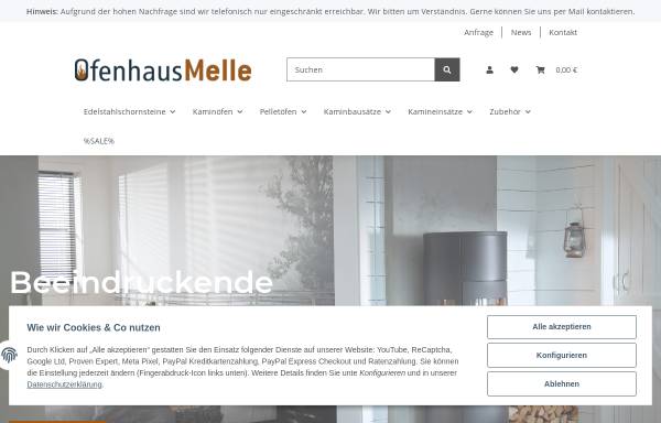 Vorschau von www.ofenhaus-melle.de, Ofenhaus Melle