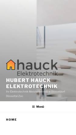 Vorschau der mobilen Webseite www.hauckelektro.de, Hubert Hauck Elekrotechnik