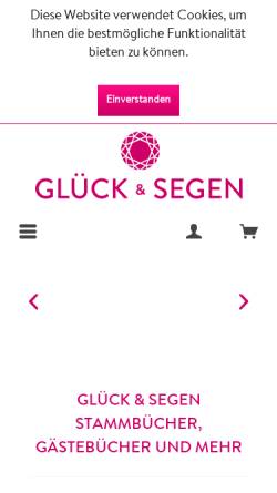 Vorschau der mobilen Webseite glueckundsegen.de, Glück & Segen Hochzeitspapeterie