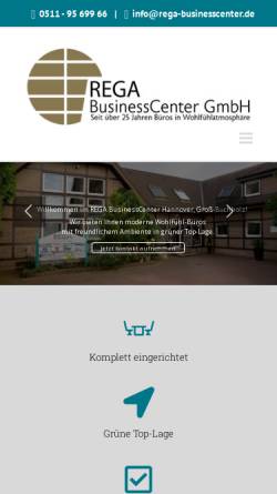 Vorschau der mobilen Webseite rega-businesscenter.de, Rega BusinessCenter GmbH