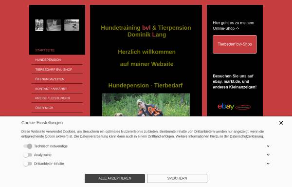 Vorschau von www.blindvertrauen-lang.de, Hundetraining bvl & Tierpension Dominik Lang