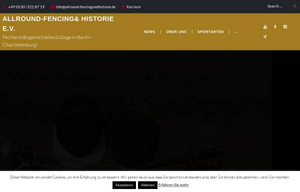 Vorschau von allround-fencingundhistorie.de, Allround-Fencing&Historie e.V.