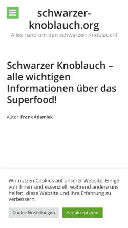 Vorschau der mobilen Webseite www.schwarzer-knoblauch.org, schwarzer-knoblauch.org - FLUXinfo