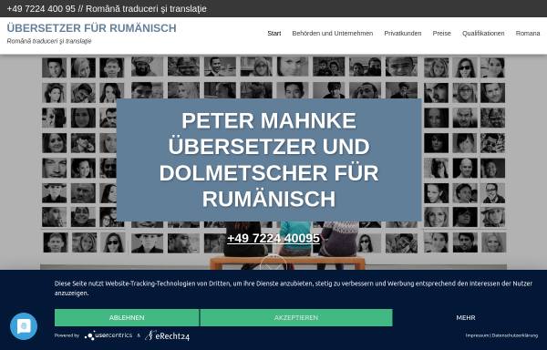 Vorschau von uebersetzer-rumaenisch.de, Peter Mahnke